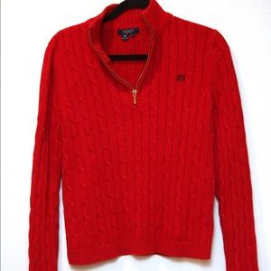 CHAPS long sleeve ladies red sweater